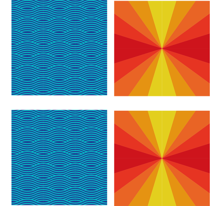 Untersetzer in strahlendem farbenspiel - TenStickers