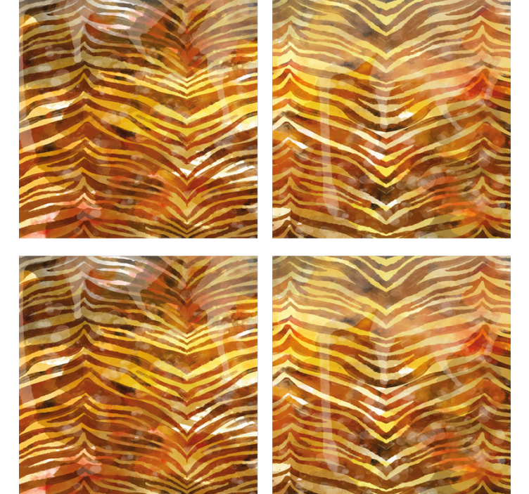 Untersetzer mit zebramuster oberfläche - TenStickers