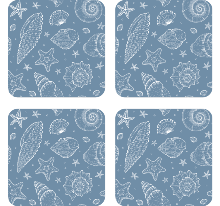 Untersetzer freak muscheln und sterne muster - TenStickers
