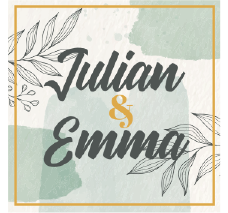 Bierdeckel Hochzeit personalisiertes namensdesign - TenStickers