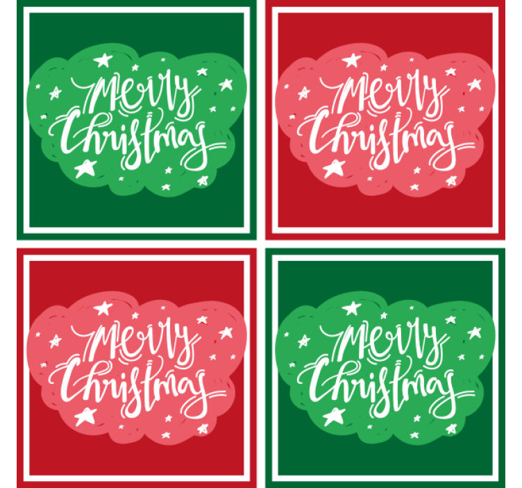 Untersetzer weihnachten festliche fröhliche typografie - TenStickers