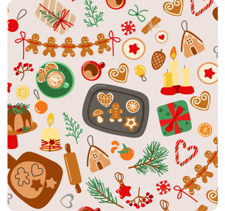 Untersetzer weihnachten lebkuchenleckereien - TenStickers