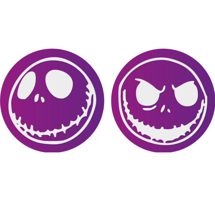 Untersetzer halloween totenkopf gesichter - TenStickers