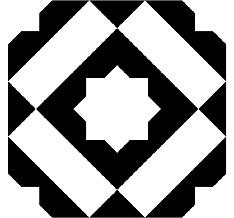 Untersetzer mit geometrischem schwarzen muster - TenStickers