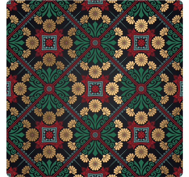 Untersetzer mit floralem dekorblatt - TenStickers