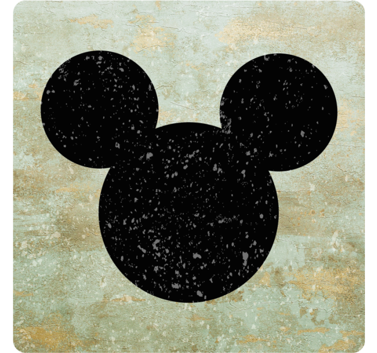 Vintage untersetzer mit klassischen cartoon-ikonen - TenStickers