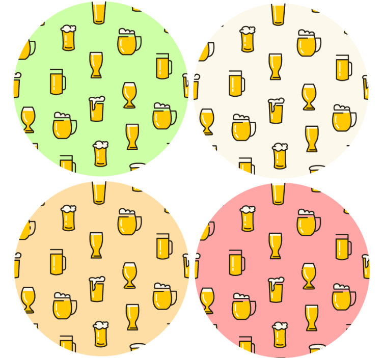Untersetzer Bier Biermuster - TenStickers