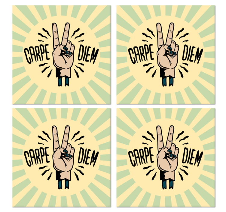 Bierdeckel sprüche mit friedenshand symbol - TenStickers