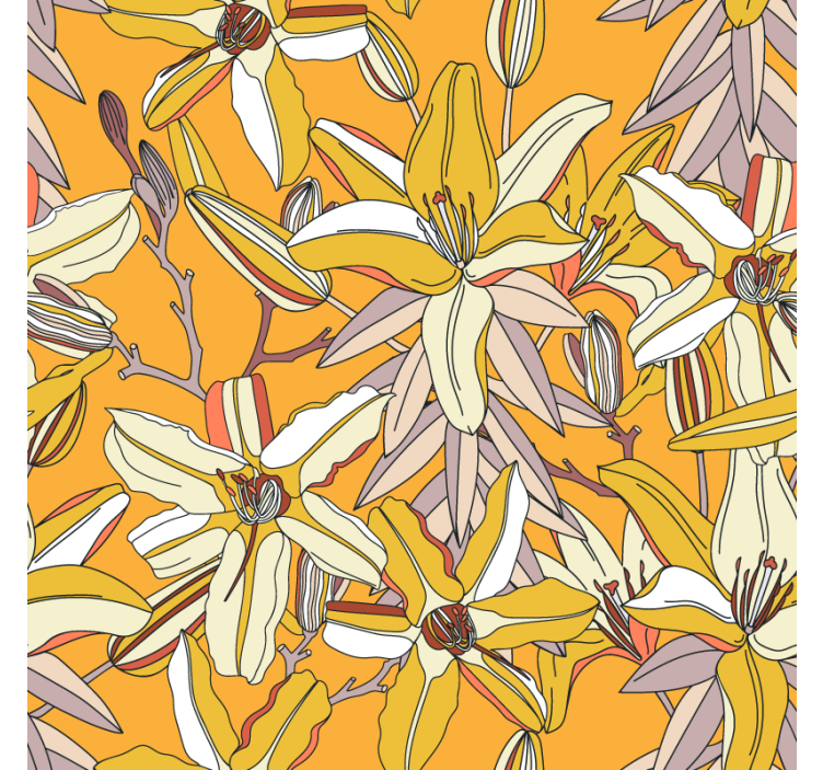 Bierdeckel mit lebhaftem blumenmuster - TenStickers