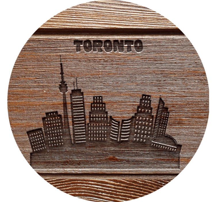 Vintage untersetzer toronto skyline silhouette - TenStickers