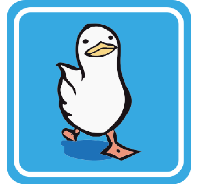 Untersetzer Freak gehende cartoon-ente - TenStickers