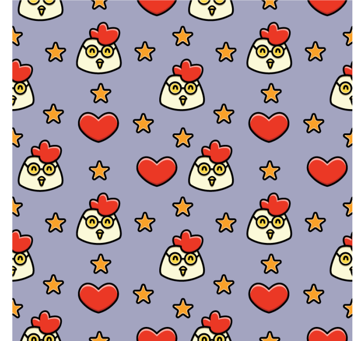 Untersetzer freak mit verspielten hühnerköpfen - TenStickers