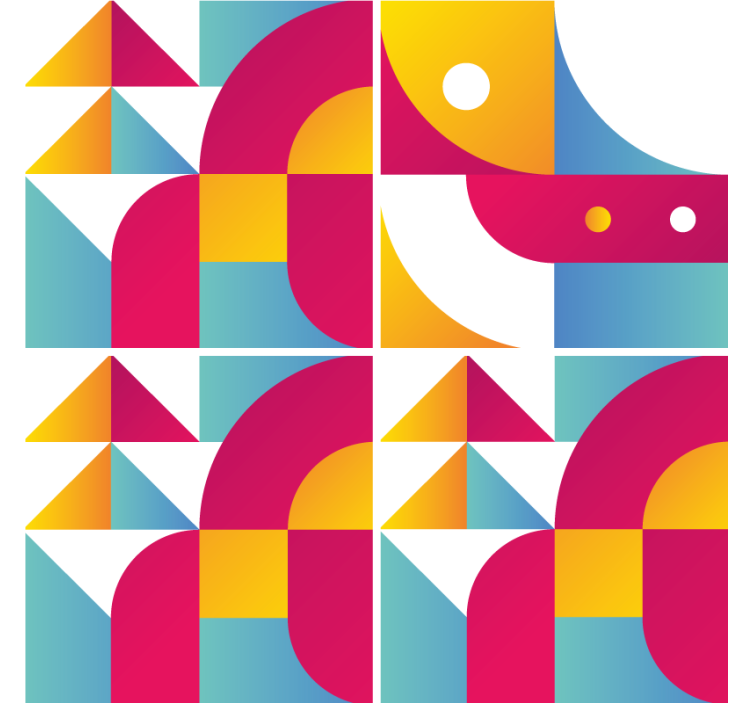 Untersetzer mit geometrischen mustern - TenStickers