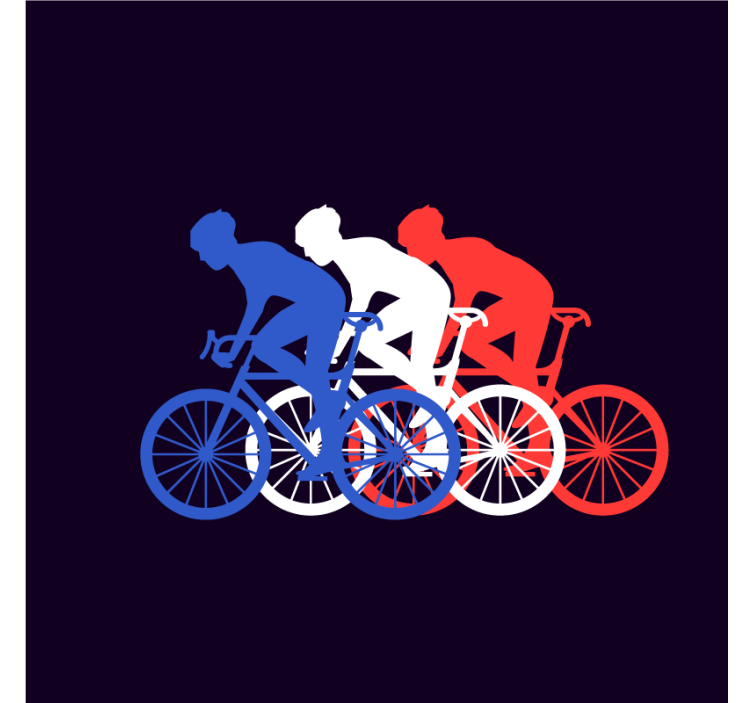 Untersetzer modern radfahrer in bewegung - TenStickers