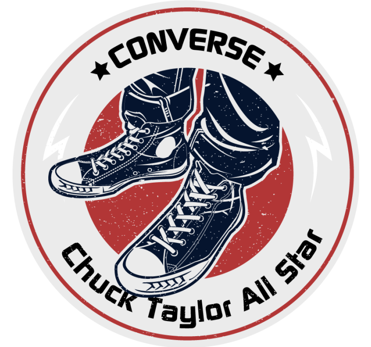 Vintage untersetzer mit sneaker grafikdesign - TenStickers