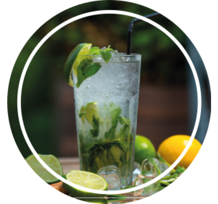 Untersetzer modern erfrischendes minzgetränk - TenStickers