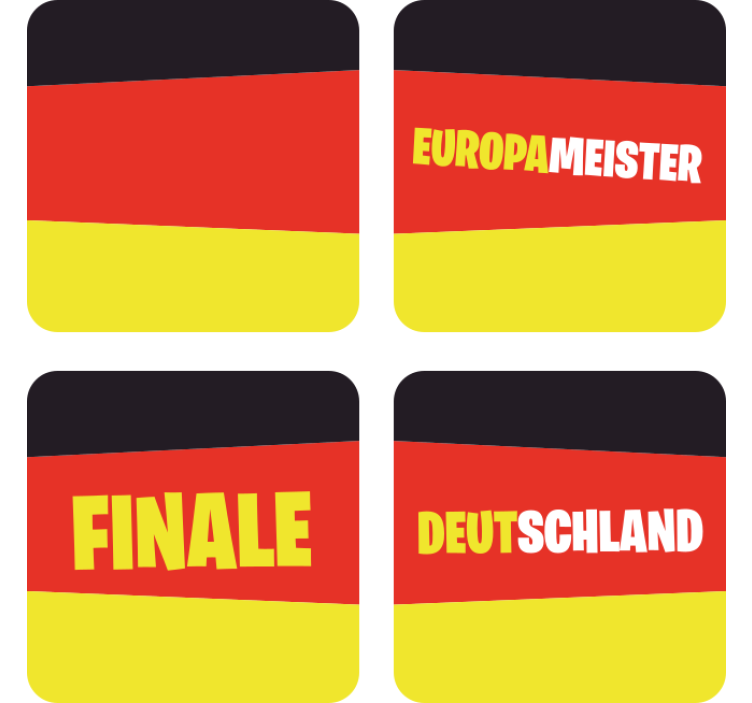 Untersetzer Bier Fußball deutsche Untersetzer - TenStickers
