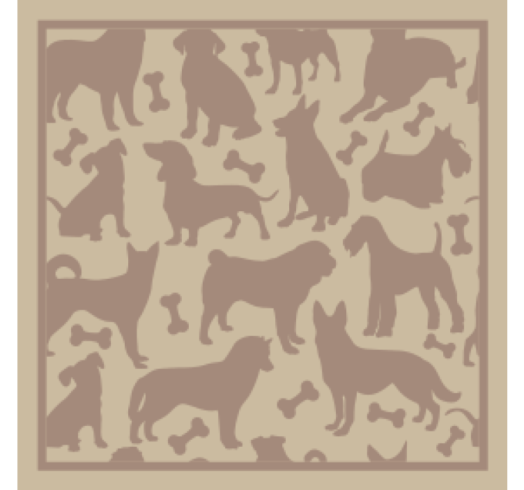 Untersetzer modern verspielte hundemotive - TenStickers