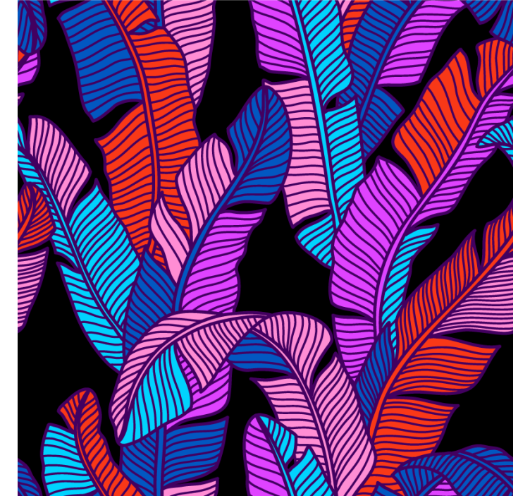 Untersetzer mit lebhaften blattmustern - TenStickers