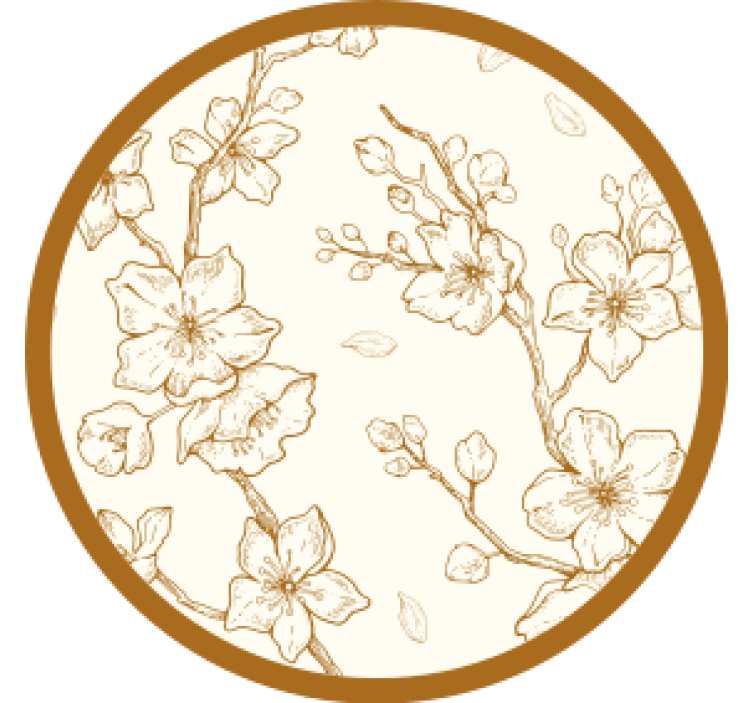 Vintage untersetzer aus floral graviertem holz - TenStickers