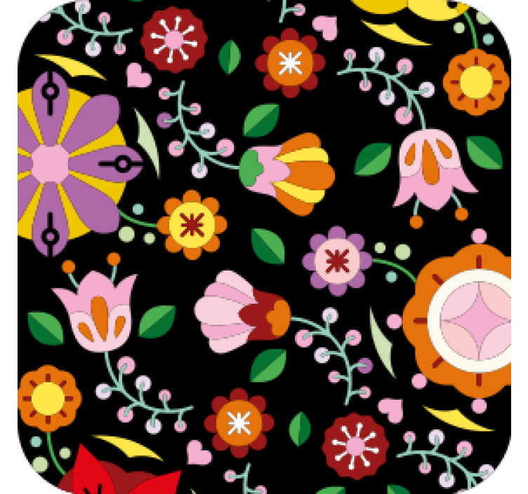 Untersetzer Vintage Polnische folklore-muster - TenStickers