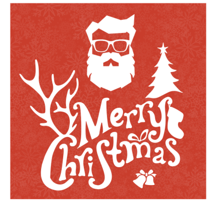 Untersetzer weihnachten santa claus silhouette - TenStickers