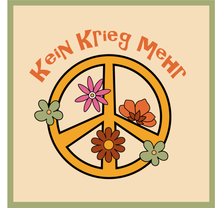 Untersetzer Vintage Kein krieg mehr - TenStickers