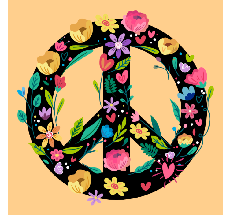 Bierdeckel sprüche botanisches friedenssymbol - TenStickers