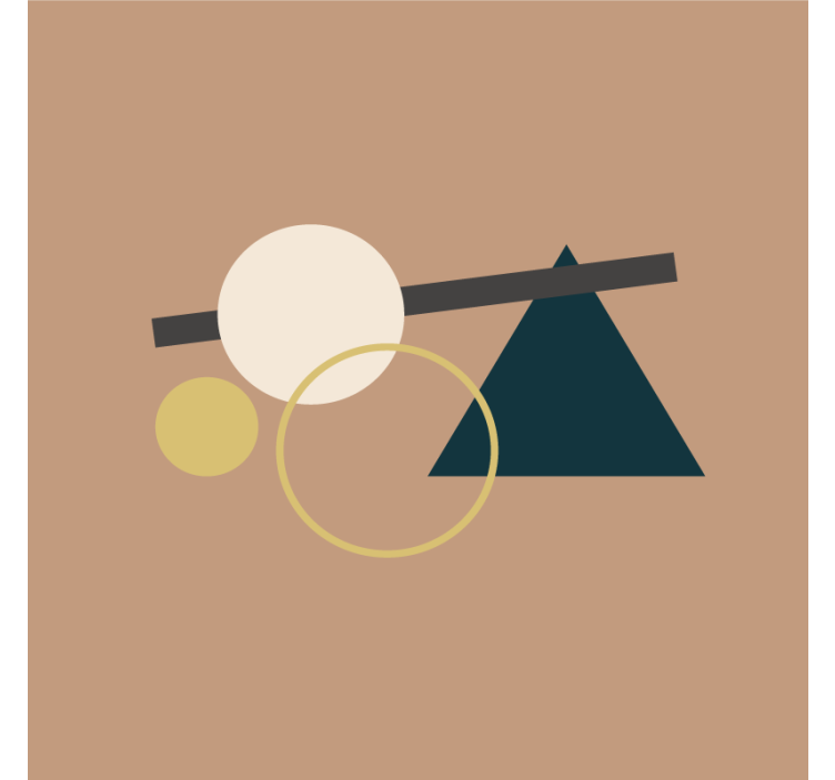 Untersetzer modern Das gleichgewicht der geometrischen figuren - TenStickers