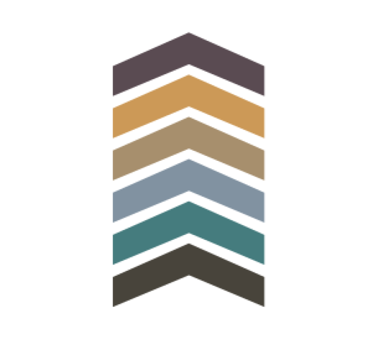 Untersetzer im geschichteten zickzackmuster - TenStickers