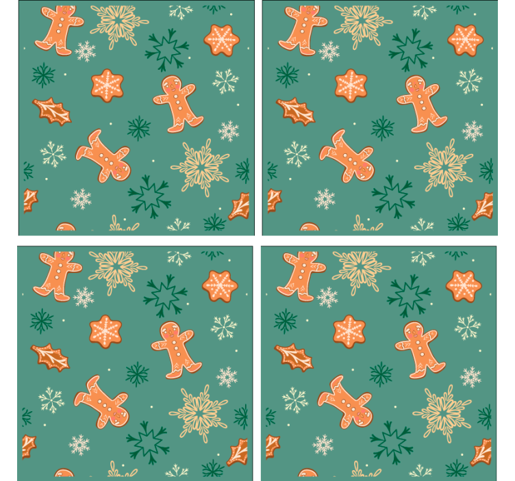 Untersetzer weihnachten lebkuchenmuster - TenStickers