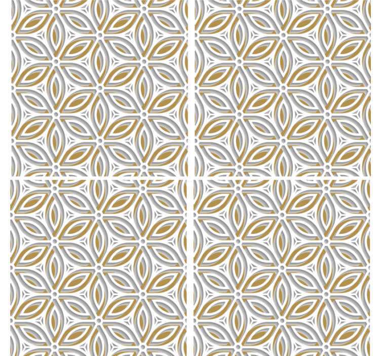 Untersetzer mit filigranem blumenelement - TenStickers