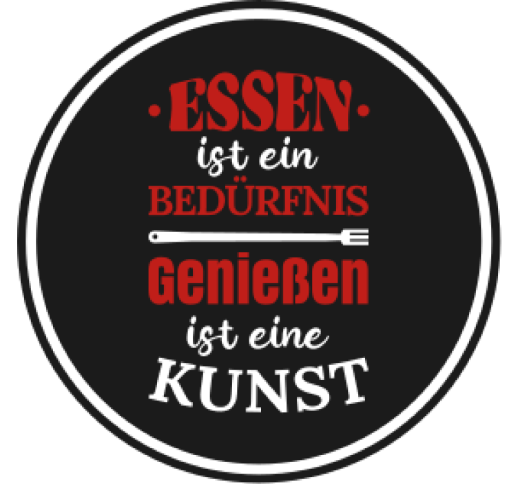 Untersetzer modern Essen ist ein Bedürfnis - TenStickers