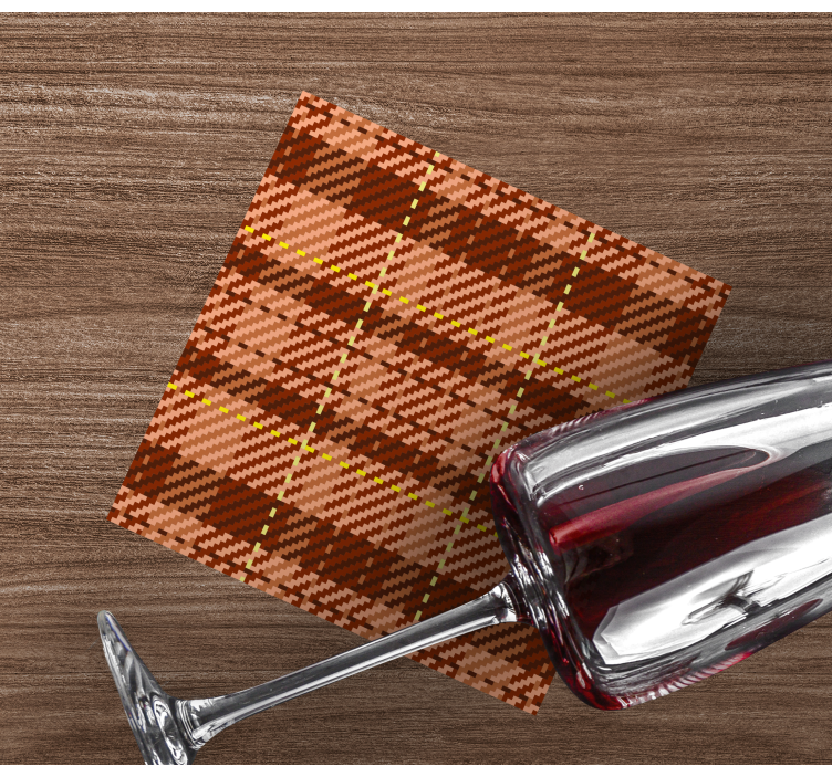 Untersetzer Vintage 70er jahre stoffmuster - TenStickers