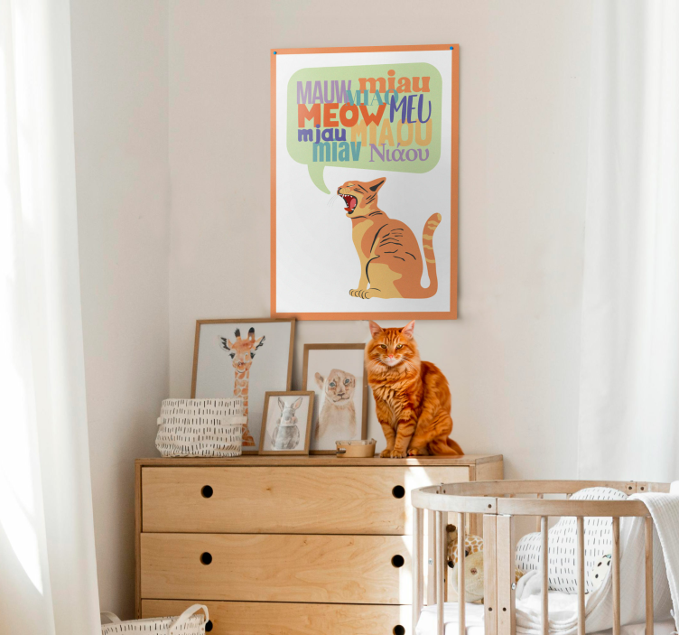 Poster Kinderzimmer katzen miauen - TenStickers