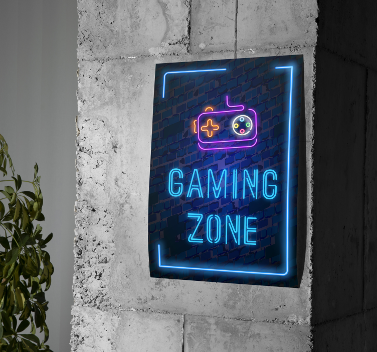 Gaming Poster gaming zone - TenStickers