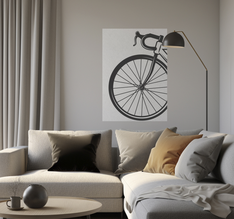 Poster Kreise minimalistisches Fahrrad - TenStickers