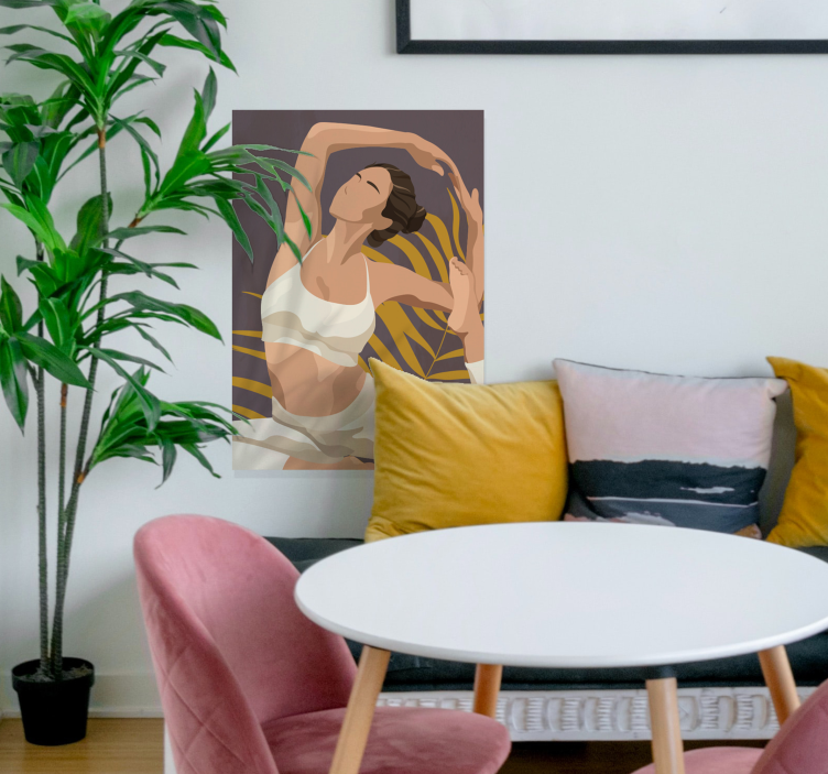 Poster sonstige Sportarten yoga-Illustration - TenStickers