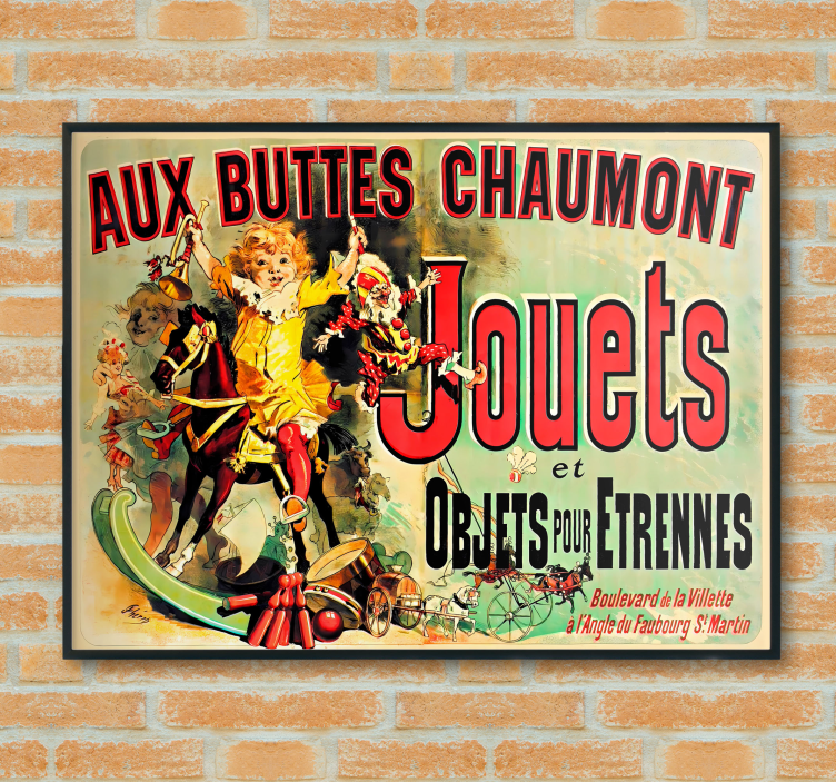 Vintage Poster aux buttes chaumont jouets - TenStickers
