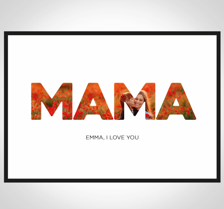 Poster Wohnzimmer mama, ich liebe dich! - TenStickers