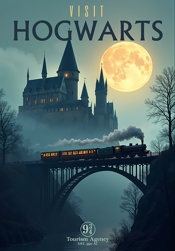 Poster Teenagerzimmer besuchen sie hogwarts - TenStickers
