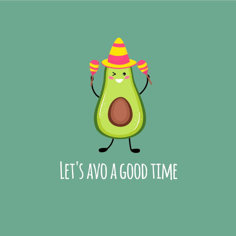 Poster küche lustiger spruch mit avocados - TenStickers