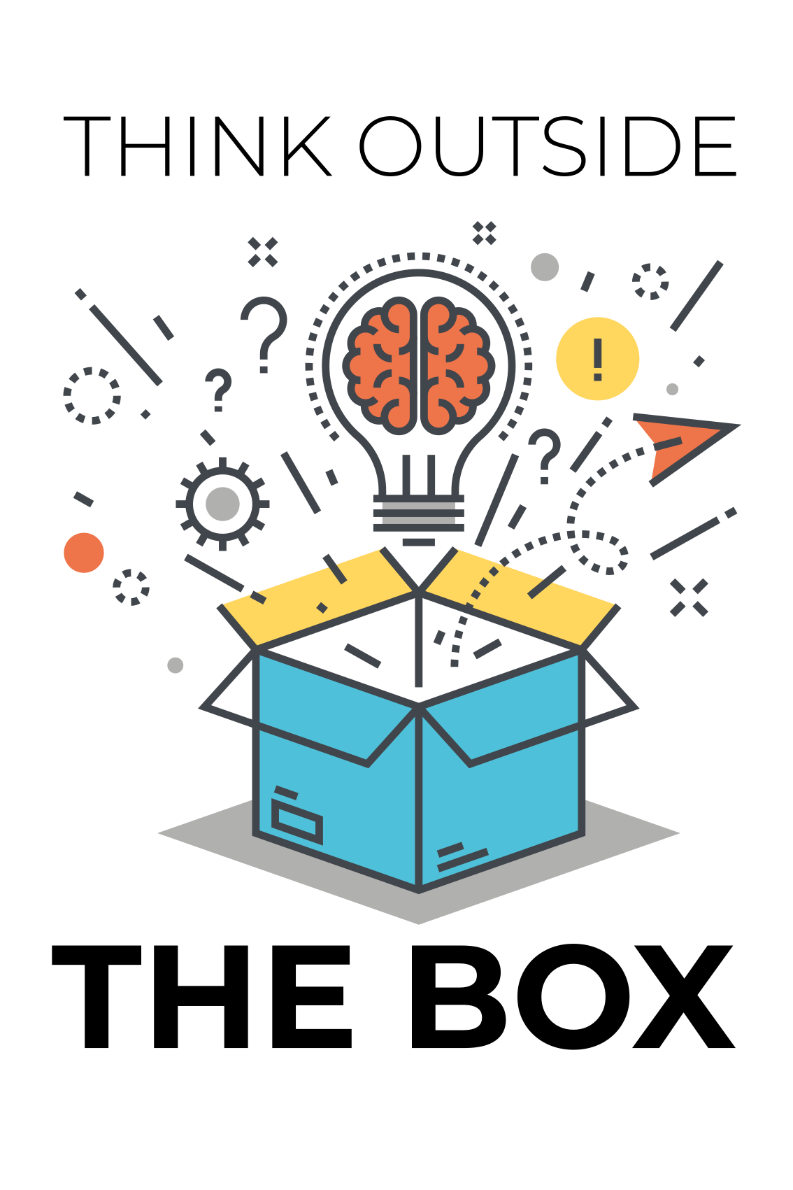 Poster büro kreativ denken außerhalb der box - TenStickers