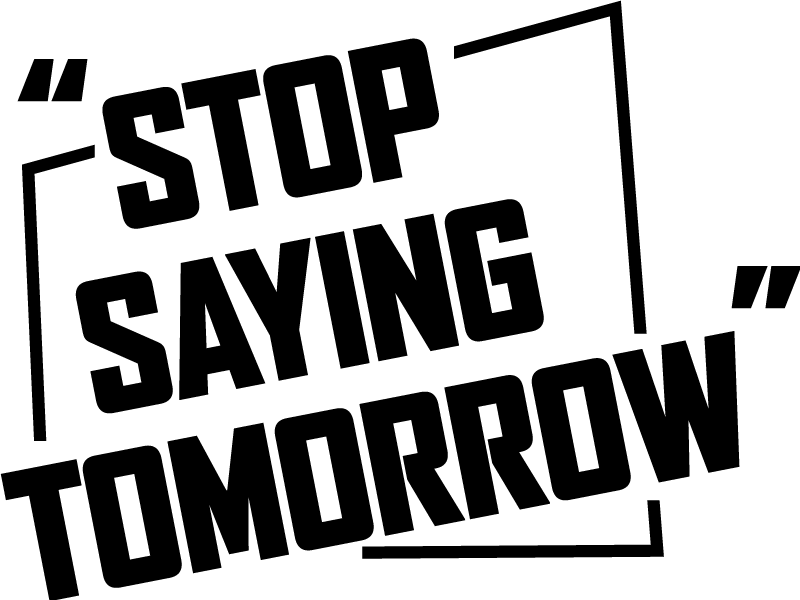 Poster büro hör auf morgen zu sagen - TenStickers