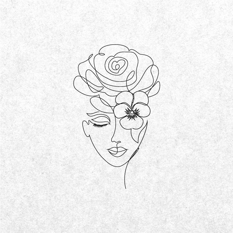 Poster wohnzimmer minimalistische gesichtslose frau - TenStickers