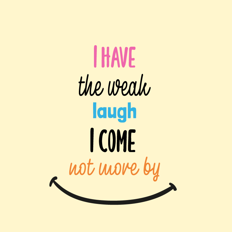 Poster wohnzimmer mit meinem schwachen lachen - TenStickers