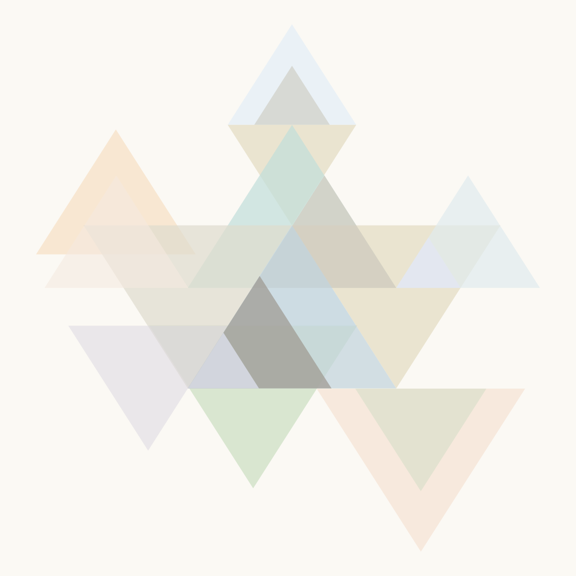 Poster wohnzimmer bunte wandkunst mit dreiecken - TenStickers