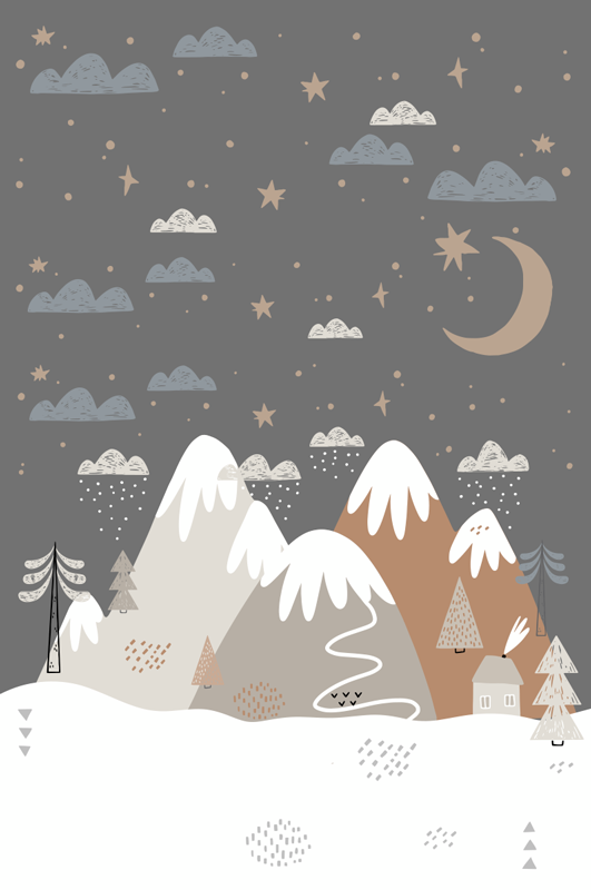 Poster kinderzimmer berge - TenStickers