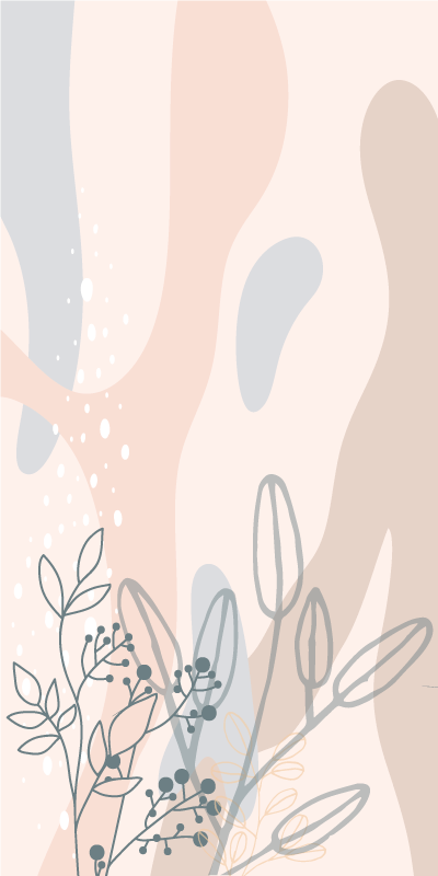 Poster blumen und pflanzen elegante blumen silhouette - TenStickers