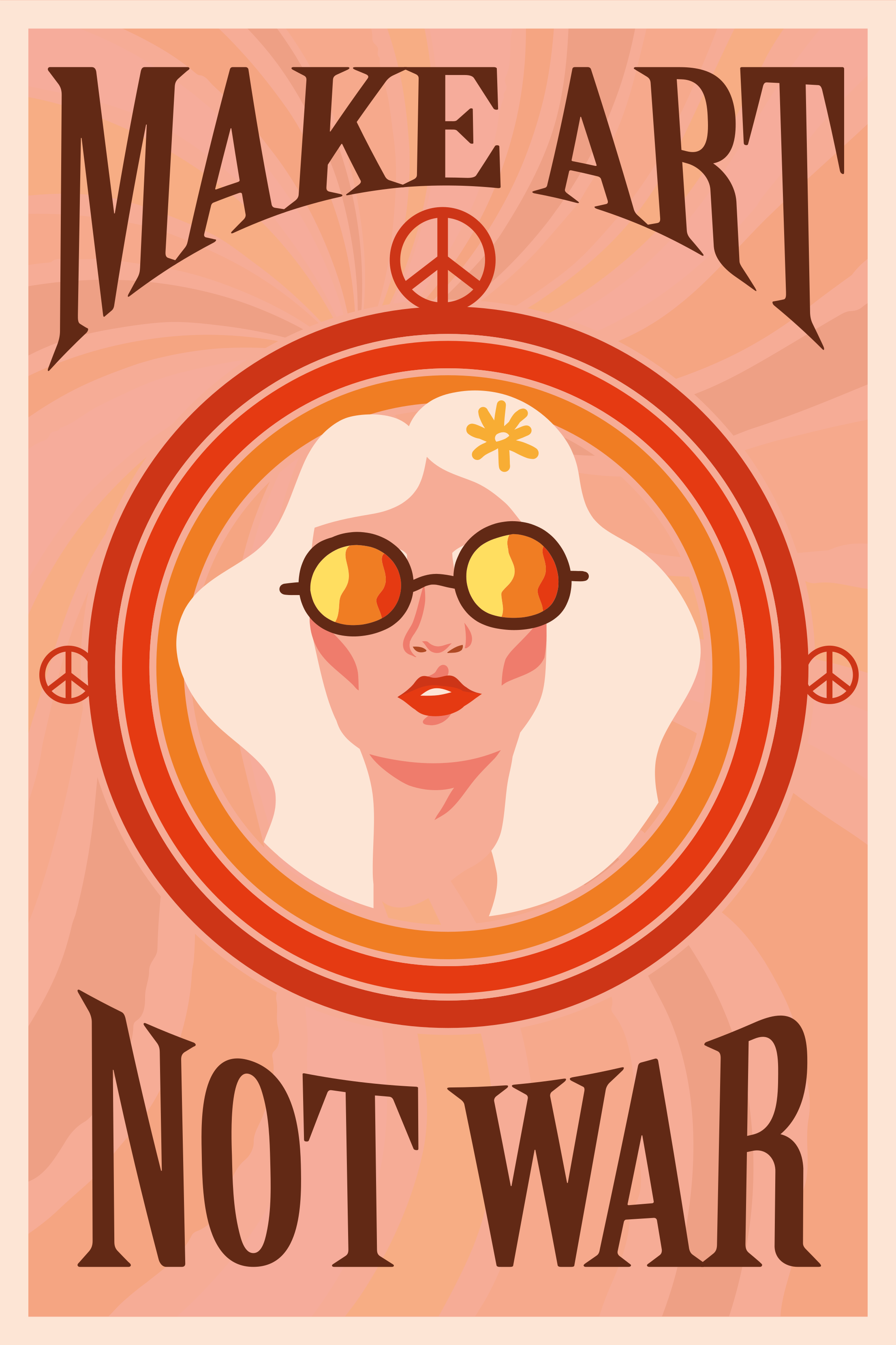 Poster zitat kunst schaffen nicht krieg - TenStickers